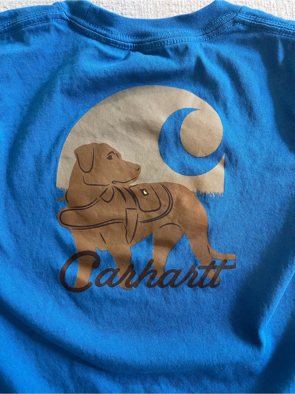 Carhartt Kids' Dark Blue Long-Sleeve Pocket Tee with Sleeve Script